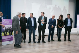 Entrega del premio CIMA 2017 a Francisco Contreras, "Súper Paco". Inauguración del 7º Congreso Internacional de Actividad Física Deportiva para Mayores. Escuela Técnica Superior de Ingeniería de Telecomunicaciones y de Informática. Noviembre de 2017