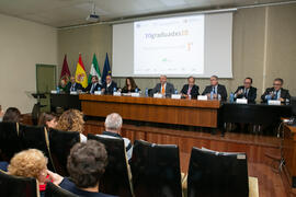 Mesa presidencial. III Encuentro "10Graduadxs10". Facultad de Ciencias Económicas y Empresariales. Noviembre de 2019