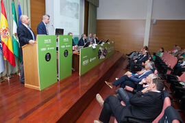 Presentación del coleccionable de Diario Sur "Estampas de Málaga 2". Edificio del Rectorado. Septiembre de 2016