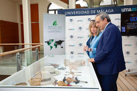 Inauguración de la exposición "Aguyjevete 2019. Muestra MBYA GUARANÍ". Edificio del Rectorado de la Universidad de Málaga. Junio de 2019