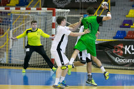 Partido Universidad de Basilea - Universidad de Oporto. Categoría masculina. Campeonato Europeo Universitario de Balonmano. Antequera. Julio de 2017