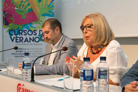 Intervención de Adelaida de la Calle en la mesa redonda "Economía Circular en la Industria". Curso "Principios de la Economía Circular". Cursos de Verano de la Universidad de Málaga. Málaga. Julio de 2018