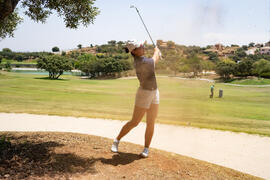 Golpe de Esperanza Serrano. Campeonato Europeo de Golf Universitario. Antequera. Junio de 2019