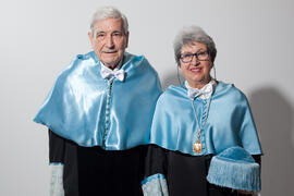 Retratos de D. Antonio Bonet Correa como Doctor "Honoris Causa" por la Universidad de Málaga. Rectorado. Febrero de 2014