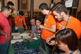 Entrega de acreditaciones. Olimpiada Española de Economía, Fase Nacional. Sala Unicaja de Conciertos María Cristina. Málaga. Junio de 2015