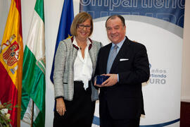 Homenaje a los jubilados y al personal que cumple 25 años de servicio en la Universidad de Málaga. Paraninfo. Octubre de 2012