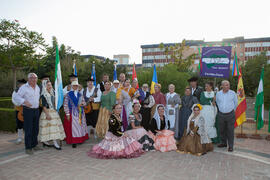 Asociación Folclórica Cultural "Juan Navarro". Bienvenida a los alumnos de intercambio internacional de la Universidad de Málaga. Jardín botánico. Octubre de 2016