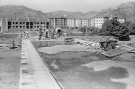 Málaga. Puente de la barriada Palma-Palmilla. Agosto de 1963