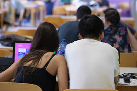 Ambiente en la facultad de Ciencias Económicas y Empresariales. Campus de El Ejido. Mayo de 2015