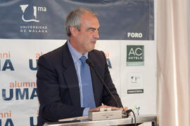 Carlos de las Heras en el nombramiento de D. Juan José Sánchez Luque como Alumno de Honor de la Universidad de Málaga. AC Málaga Palacio. Febrero de 2015