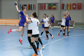 Partido Universidad de Aveiro - Universidad Ovidius de Constanta. Categoría femenina. Campeonato Europeo Universitario de Balonmano. Antequera. Julio de 2017