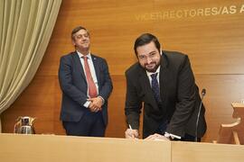 Toma de posesión de Sergio Fortes Rodríguez como nuevo Vicerrector Adjunto de Transferencia de la Universidad de Málaga. Edificio del Rectorado. Abril de 2024