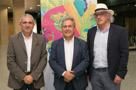 Diego Vera, Juan Antonio García y Francisco González. Cursos de Verano de la Universidad de Málaga. Marbella. Julio de 2018