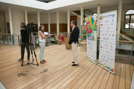 Entrevista a Fernando Vallespín en photocall. Cursos de Verano de la Universidad de Málaga. Edificio del Rectorado. Julio de 2018