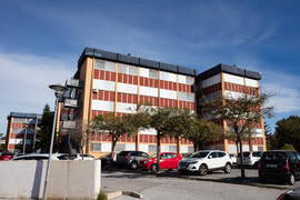Exteriores de la Facultad de Ciencias de la Universidad de Málaga. Campus de Teatinos. Febrero de 2021