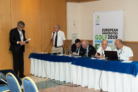 Reunión técnica. Campeonato Europeo de Golf Universitario. Antequera. Junio de 2019