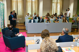 Encuentro con José María Aznar. Cursos de Verano de la Universidad de Málaga. Edificio del Rectorado. Julio de 2018