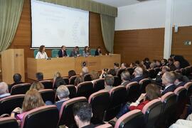 Intervención de Daniel Pastor. I Premios del Aula de Economía y Deporte de la Universidad de Málaga. Edificio del Rectorado. Febrero de 2024