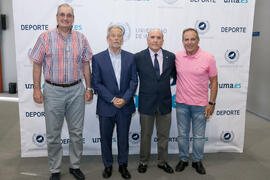 Retrato de autoridades previo a la Gala del Deporte Universitario 2018. Escuela Técnica Superior de Ingeniería de Telecomunicaciones. Junio de 2018