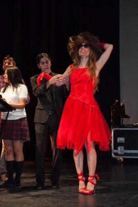 Ensayos para la Gala Inaugural de la XXIV edición de Fancine de la Universidad de Málaga. Teatro Cervantes. Noviembre de 2014