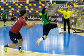 Partido Universidad de Rzeszow - Universidad del Miño. Categoría masculina. Campeonato Europeo Universitario de Balonmano. Antequera. Julio de 2017