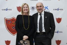 Susana Cabrera y Eugenio Luque. I Premios del Aula de Economía y Deporte de la Universidad de Málaga. Edificio del Rectorado. Febrero de 2024