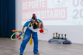 Espectáculo de humor en la Gala del Deporte Universitario 2017. Escuela Técnica Superior de Ingeniería de Telecomunicaciones. Junio de 2017