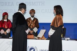 Investidura de Andrea Goldsmith como doctora "Honoris Causa" por la Escuela Técnica Superior de Ingeniería de Telecomunicación de la Universidad de Málaga. Paraninfo. Octubre de 2024