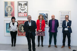 Intervención de José Ángel Narváez. Inauguración de la sala de exposiciones "Espacio Cero" en el Contenedor Cultural. Campus de Teatinos. Abril de 2019