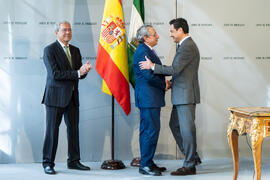 Toma de posesión de D. José Ángel Narváez Bueno como Rector de la Universidad de Málaga. Palacio de San Telmo, Sevilla. Enero de 2020