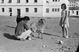 Málaga. Lechero por las calles de la ciudad. Agosto de 1963