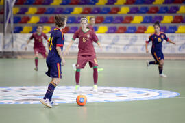 Partido España contra Portugal. 14º Campeonato del Mundo Universitario de Fútbol Sala 2014 (FUTSAL). Antequera. Julio de 2014