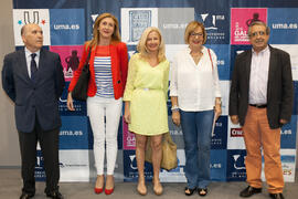 Grupo de autoridades. Gala del Deporte Universitario. Escuela Técnica Superior de Ingeniería de Telecomunicaciones. Junio de 2015