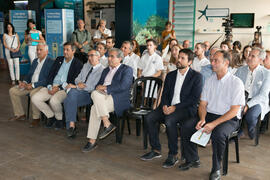 Asistentes a la presentación del I curso de verano "Mares de Andalucía". Puerto de Málaga. Julio de 2018