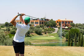 Jugador de la Universidad de Mannheim. Campeonato Europeo de Golf Universitario. Antequera. Junio de 2019