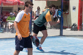 Jugadores en un partido. Campeonato de España Universitario de Pádel. Antequera. Abril de 2017