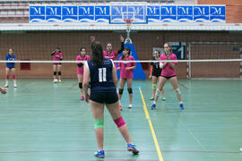 Partido femenino Universidad de Málaga - Universidad de A Coruña. Campeonato de España Universitario de Voleibol. Complejo Polideportivo Universitario. Abril de 2018