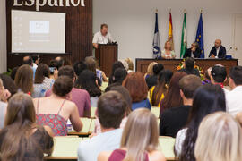 Jesper Sander en la graduación de alumnos del CIE-UMA el Día del Español. Centro Internacional de Español de la Universidad de Málaga. Junio de 2016
