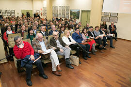 Asistentes a la presentación de la memoria del 50 Aniversario de la Facultad de Económicas. Facultad de Ciencias Económicas y Empresariales. Marzo de 2019