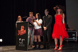 Ensayos para la Gala Inaugural de la XXIV edición de Fancine de la Universidad de Málaga. Teatro Cervantes. Noviembre de 2014