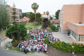 Foto de grupo. Facultad de Ciencias Económicas y Empresariales. Campus de El Ejido. Mayo de 2015