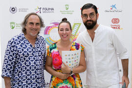 Manu Sánchez, Selu García Cossío y Tamara Harillo. Curso "30 años de Carnaval de Cádiz, máximo exponente del humor crítico" . Cursos de Verano de la Universidad de Málaga. Vélez-Málaga. Julio de 2019