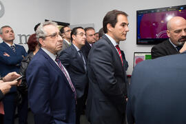 Visita de José Antonio Nieto, Secretario de Estado de Seguridad, a Aeorum. Edificio de Institutos Universitarios. Febrero de 2017