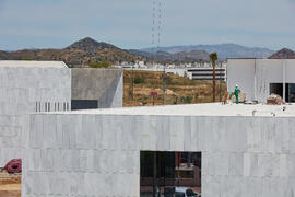 Obras del nuevo Pabellón de Gobierno. Campus de Teatinos. Mayo de 2021