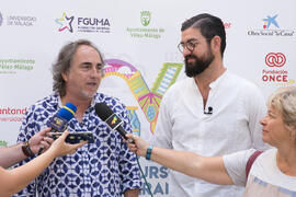 Manu Sánchez y Selu García Cossío. Curso "30 años de Carnaval de Cádiz, máximo exponente del humor crítico" . Cursos de Verano de la Universidad de Málaga. Vélez-Málaga. Julio de 2019
