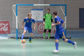 Partido Ucrania contra Israel. 14º Campeonato del Mundo Universitario de Fútbol Sala 2014 (FUTSAL). Antequera. Julio de 2014