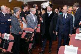 Comitiva previa a la investidura como Doctor "Honoris Causa" de Heliodoro Carpintero Capell por la Facultad de Psicología de la Universidad de Málaga. Edificio del Rectorado. Mayo de 2019