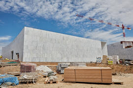 Obras del nuevo Pabellón de Gobierno. Campus de Teatinos. Abril de 2021