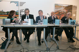 Mesa redonda. Exposición "Paisajes Andaluces" de Eugenio Chicano. Museo del Patrimonio Municipal. Febrero de 2017