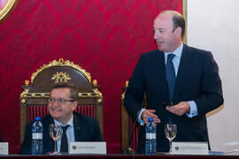 Miguel Olmedo y Juan Manuel Cendoya. Homenaje a Matías Cortés. Facultad de Derecho de la Universidad de Granada. Mayo de 2018